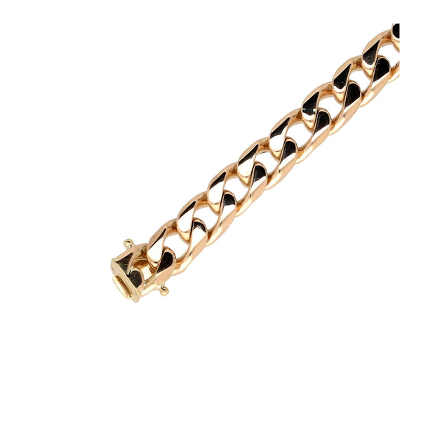 9ct Yellow Gold Gents Curb Bracelet - 50.0g