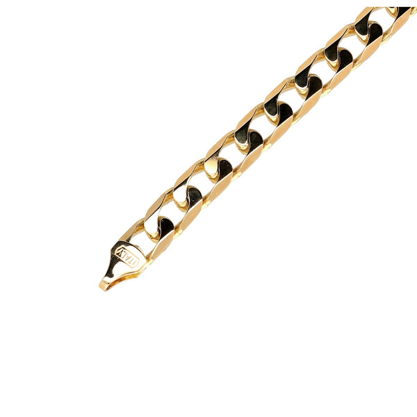 9ct Yellow Gold Gents Curb Bracelet - 26.0g