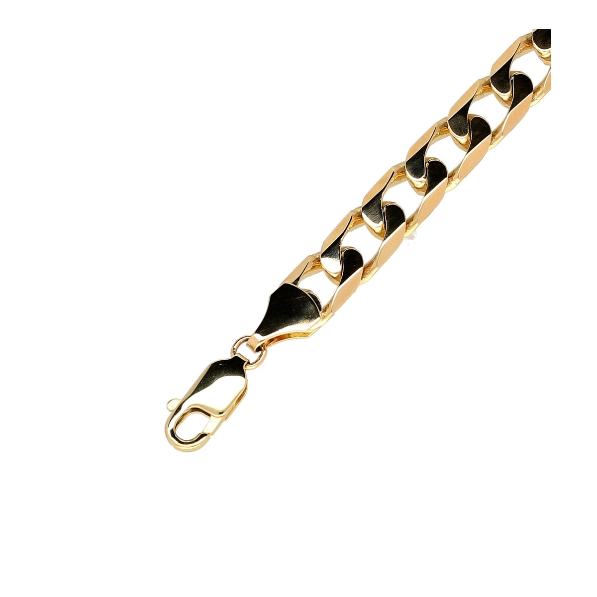 9ct Yellow Gold Gents Curb Bracelet - 26.0g