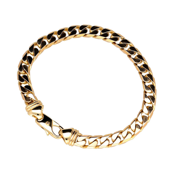 9ct Yellow Gold Gents Curb Bracelet - 29.70g