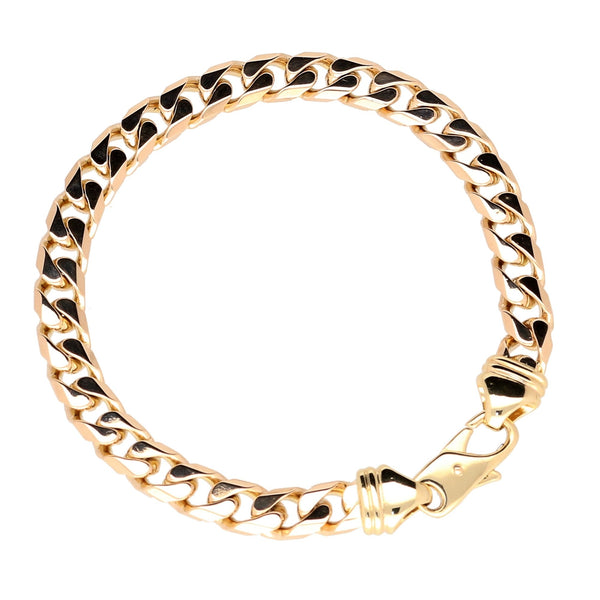 9ct Yellow Gold Gents Curb Bracelet - 29.20g