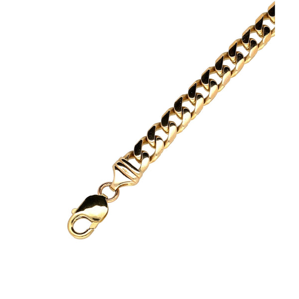 9ct Yellow Gold Gents Curb Bracelet - 33.20g