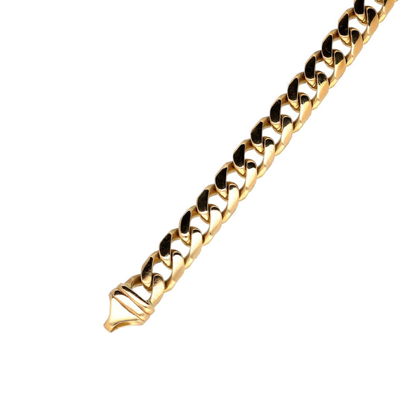 9ct Yellow Gold Gents Curb Bracelet - 33.20g