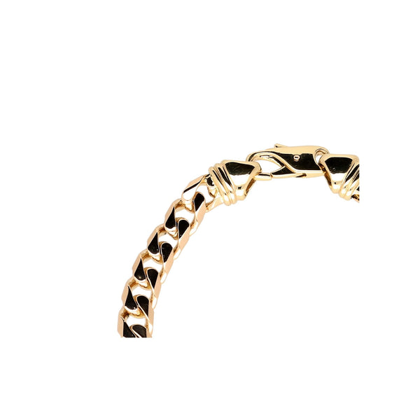 9ct Yellow Gold Gents Curb Bracelet - 19.10g
