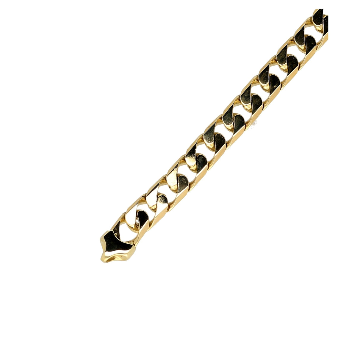 9ct Yellow Gold Gents Curb Bracelet - 21.50g