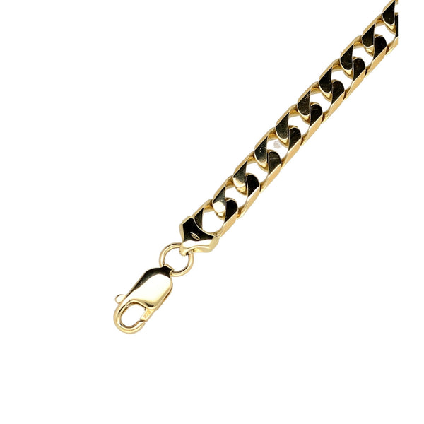 9ct Yellow Gold Gents Curb Bracelet - 21.50g