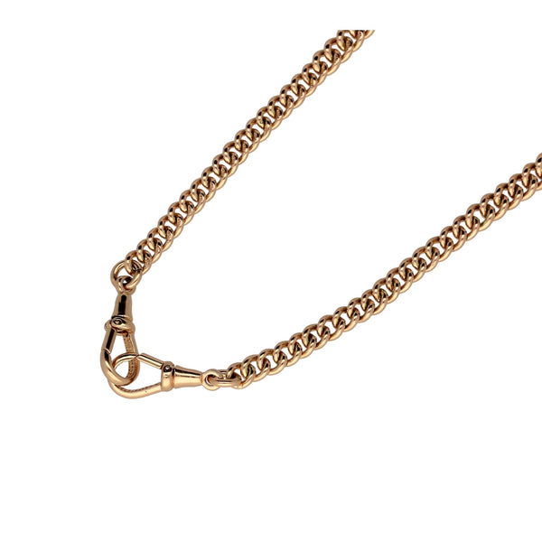 Gents 20” 9ct Rose Gold Albert Chain - 43.20g