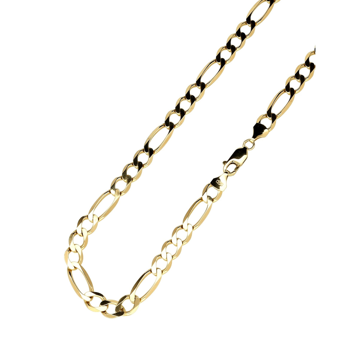 9ct Yellow Gold 21" Figaro Chain - 21.40g