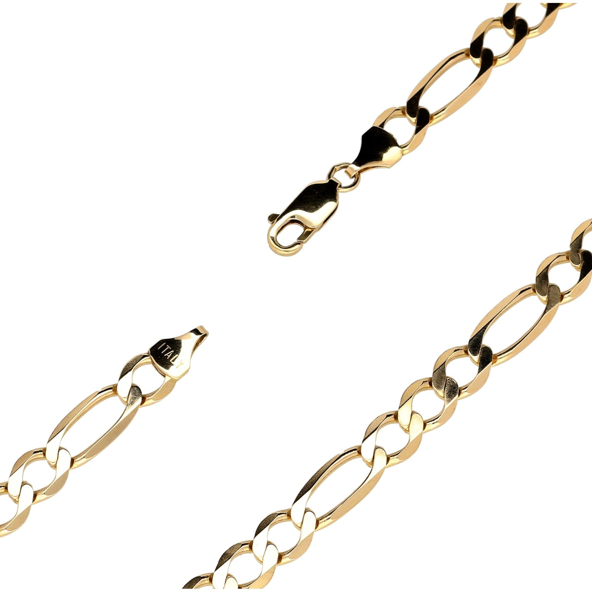 9ct Yellow Gold 21" Figaro Chain - 21.40g