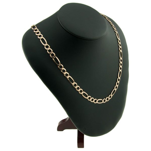 9ct Yellow Gold 21" Figaro Chain - 21.40g