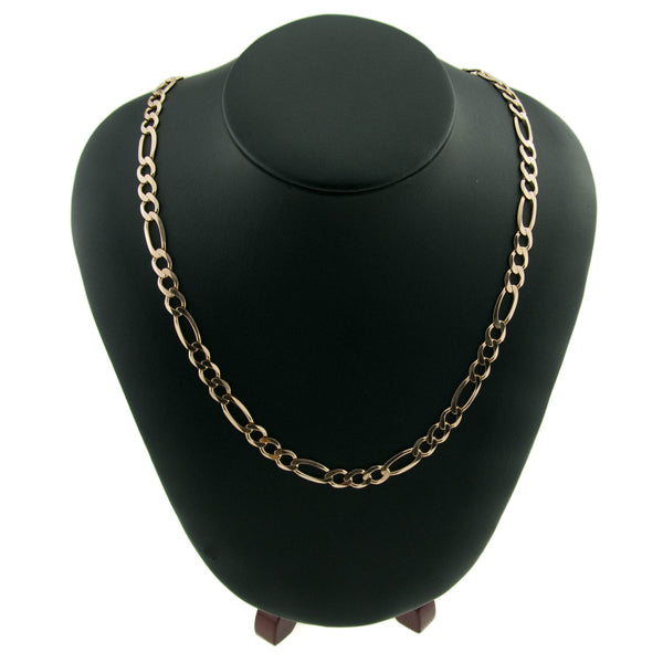 9ct Yellow Gold 21" Figaro Chain - 21.40g