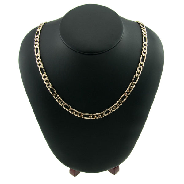 9ct Yellow Gold Gents Figaro 20" Chain - 31.80g