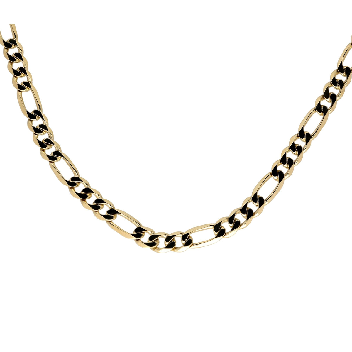 9ct Yellow Gold Gents Figaro 20" Chain - 31.80g