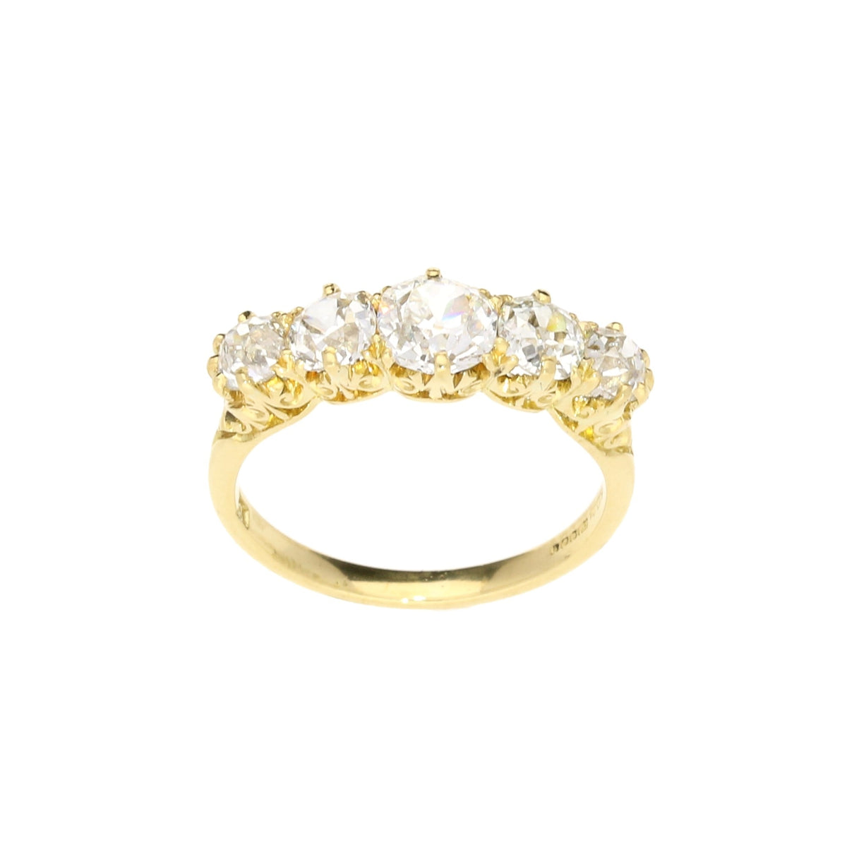 18ct Yellow Gold 5 Stone Diamond Ring - 1.71ct