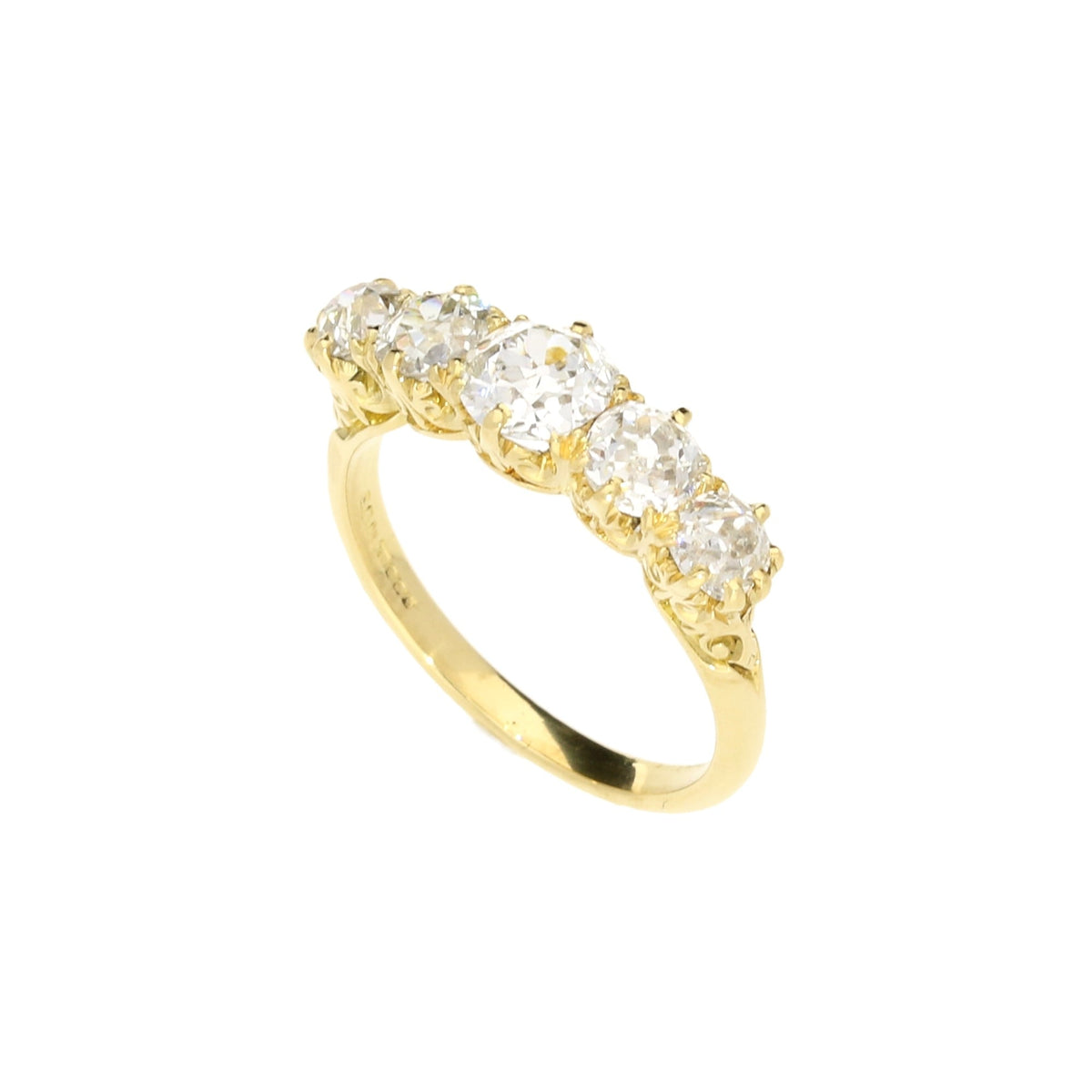 18ct Yellow Gold 5 Stone Diamond Ring - 1.71ct