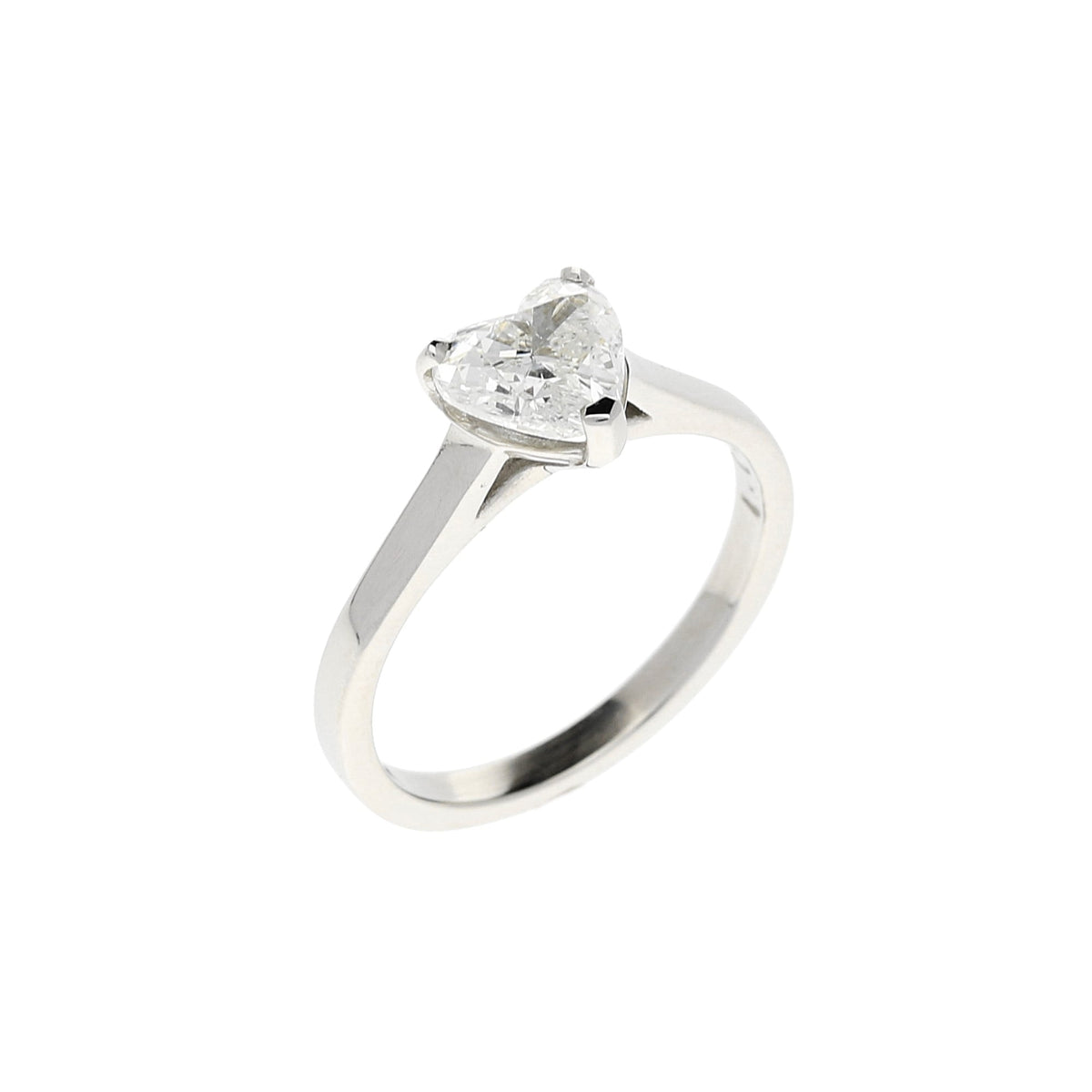 Platinum Diamond Heart Cut Engagement Ring -  1.02ct - 4.0g