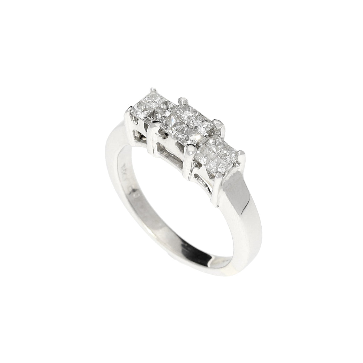 18ct White Gold 0.50ct Fancy Cluster Diamond  Ring