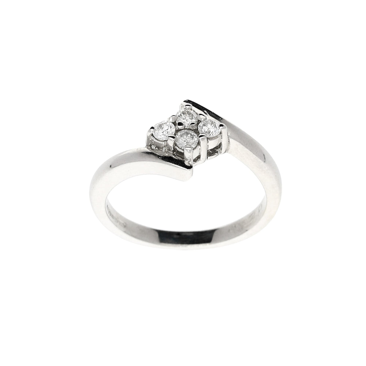 9ct White Gold 0.20ct Fancy Twist Diamond Ring