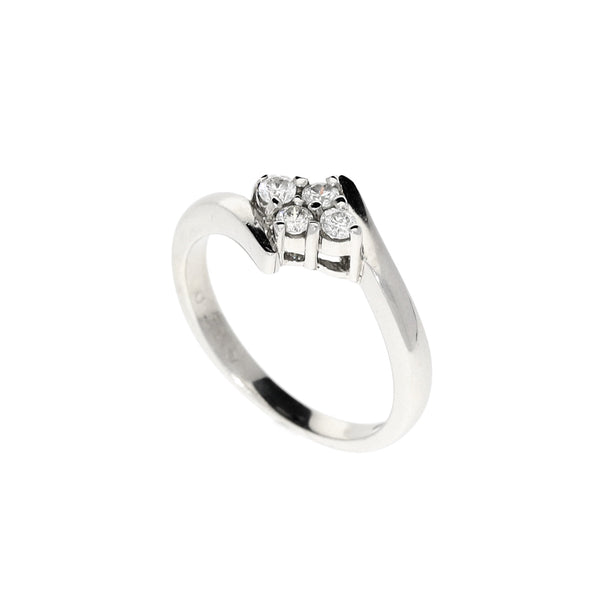 9ct White Gold 0.20ct Fancy Twist Diamond Ring
