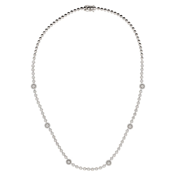18ct White Gold 4.50ct Diamond Necklace