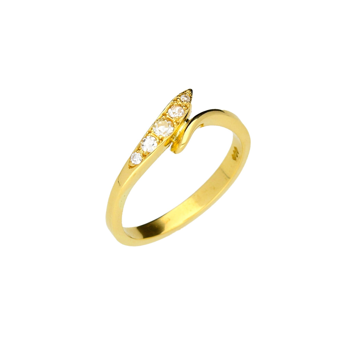18ct Yellow Gold Eight Cut Fancy Diamond Ring