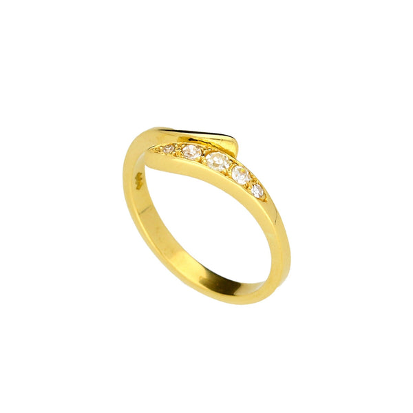 18ct Yellow Gold Eight Cut Fancy Diamond Ring