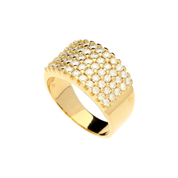 18ct Yellow Gold 1.00ct Diamond Cluster Ring