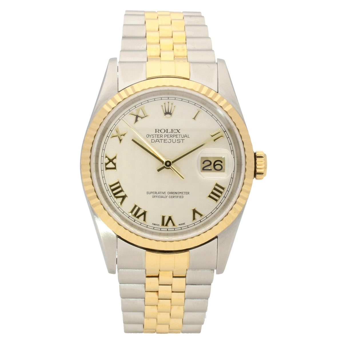 Datejust 16233 - Gents Watch - Cream Pyramid Dial - 2001