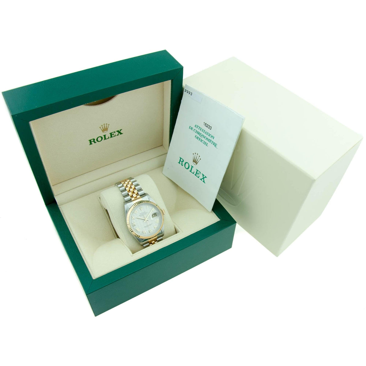 Datejust 16233 - Gents Watch - Cream Pyramid Dial - 2001