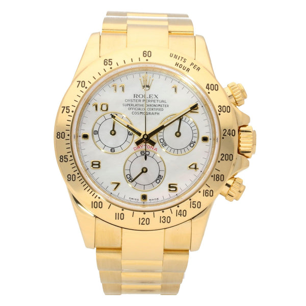 Daytona 116528 - Gold Gents Watch - Mother of Pearl Dial - 2010