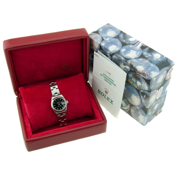 Oyster Perpetual Date 69160 - Ladies Watch - Black Dial - 1998