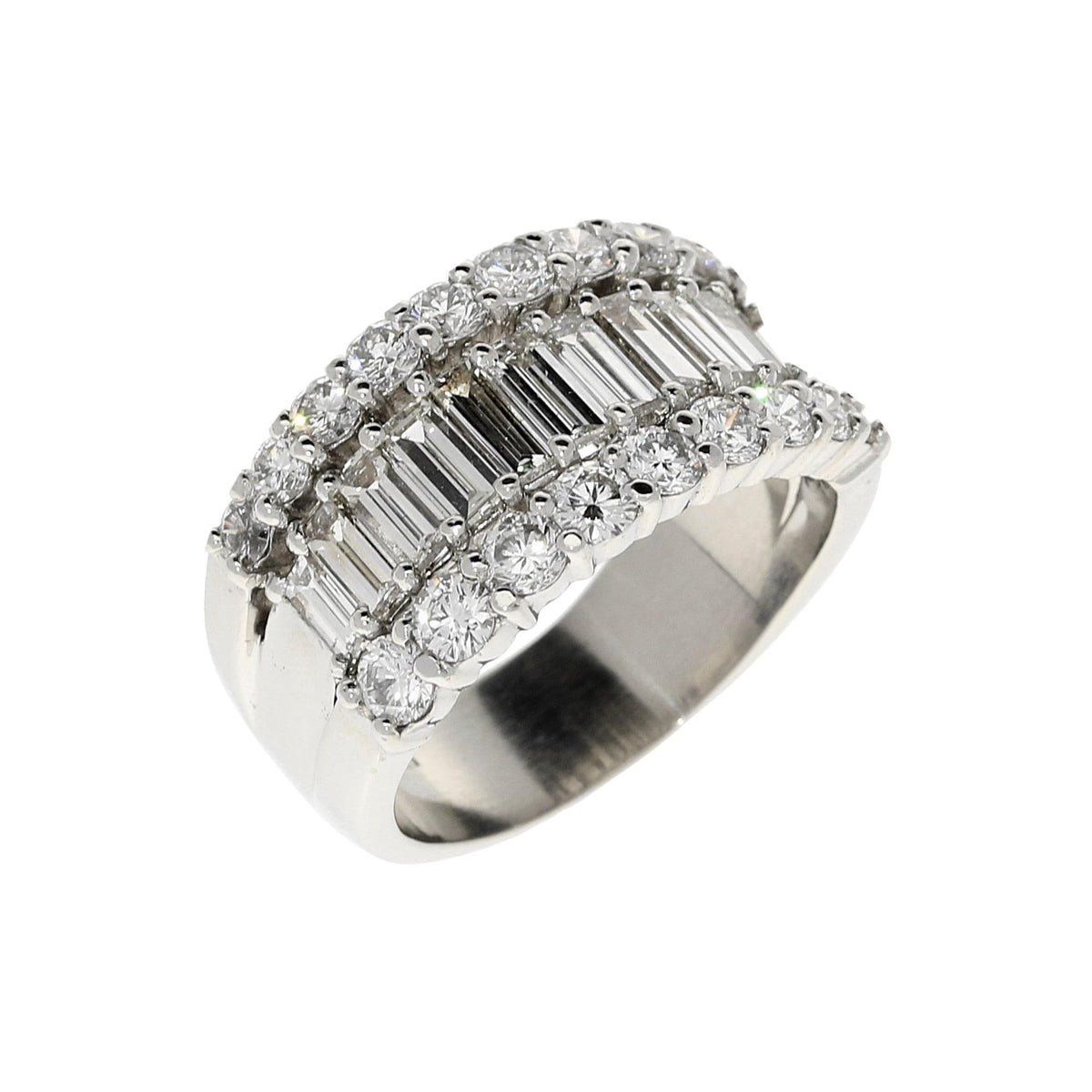 Platinum 3.31ct Diamond Cluster Ring