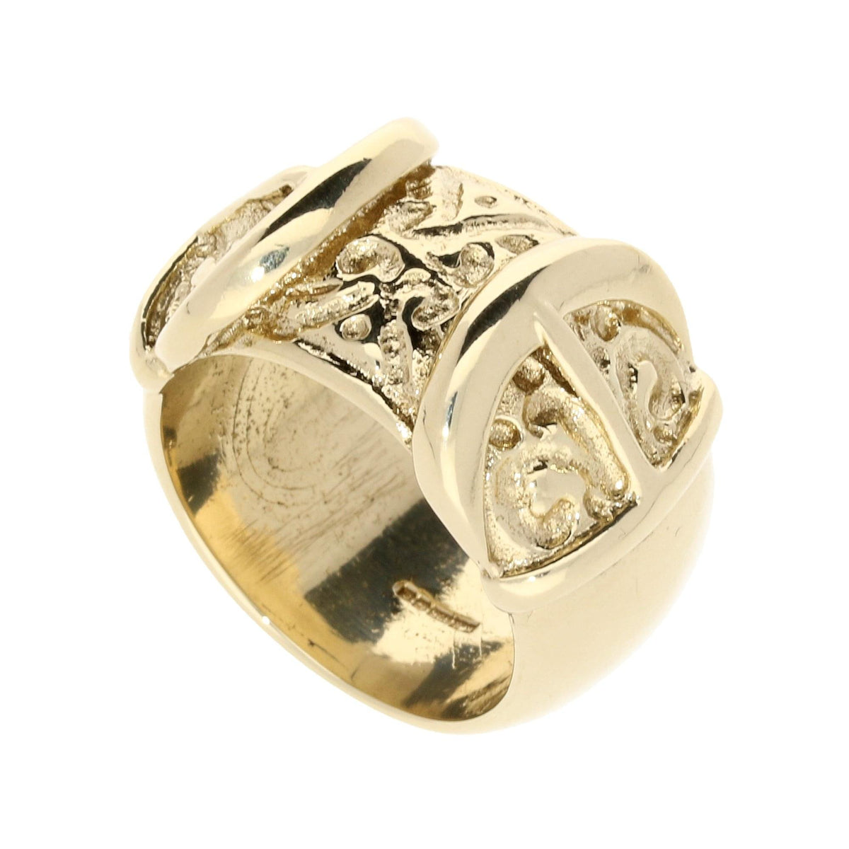 27.60g Heavy Yellow Gold Buckle Ring