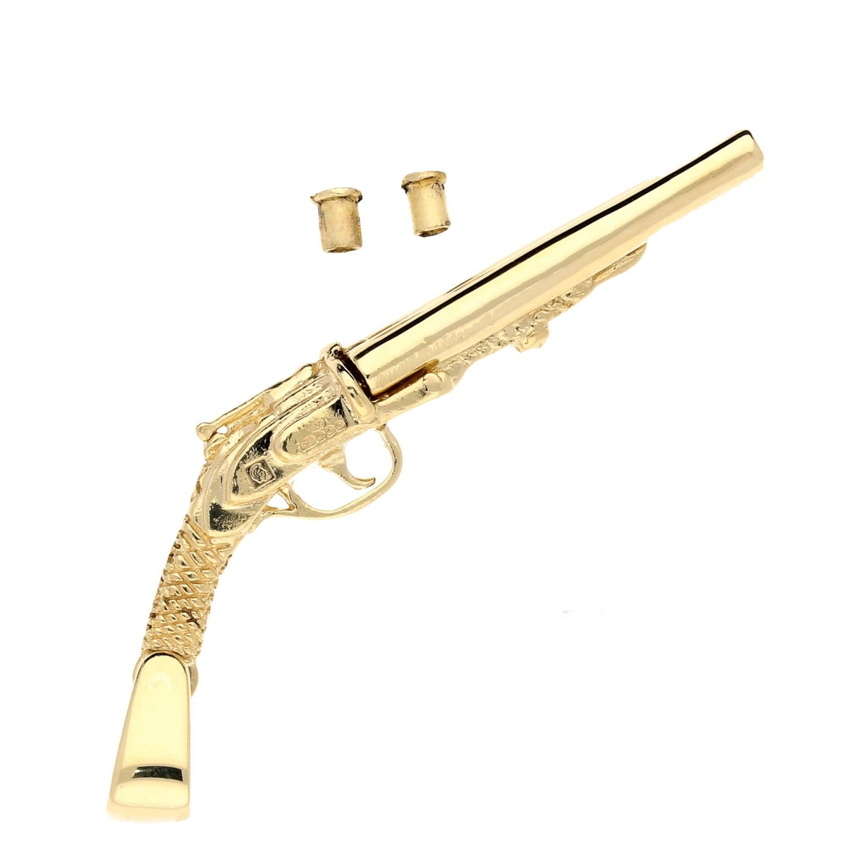 9ct Yellow Gold Shotgun Pendant - 13.10g