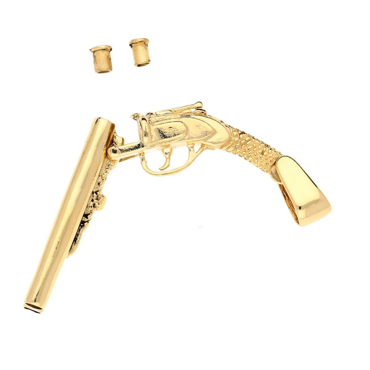 9ct Yellow Gold Shotgun Pendant - 13.10g
