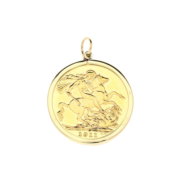 Yellow Gold 1911 Full Sovereign & Mount - 9.00g
