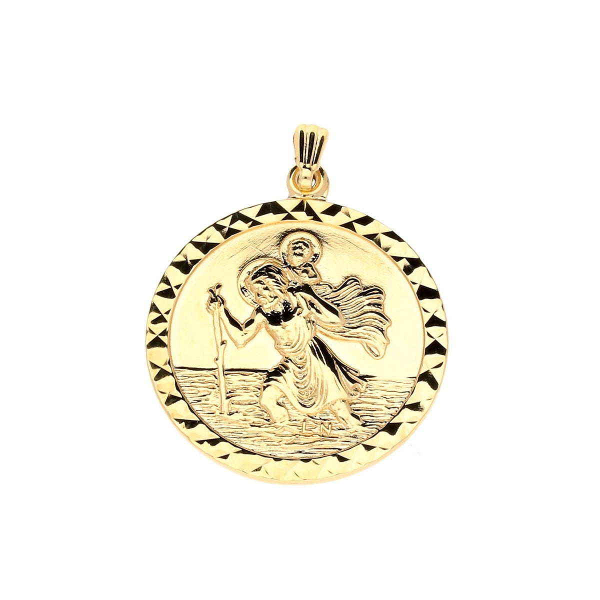 9ct Yellow Gold St Christopher Pendant - 5.80g