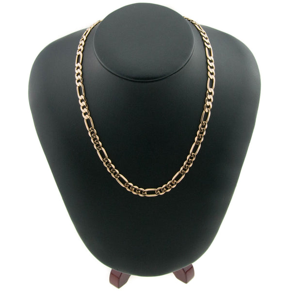 9ct Yellow Gold 24 Inch Mens Figaro Chain - 29.80g