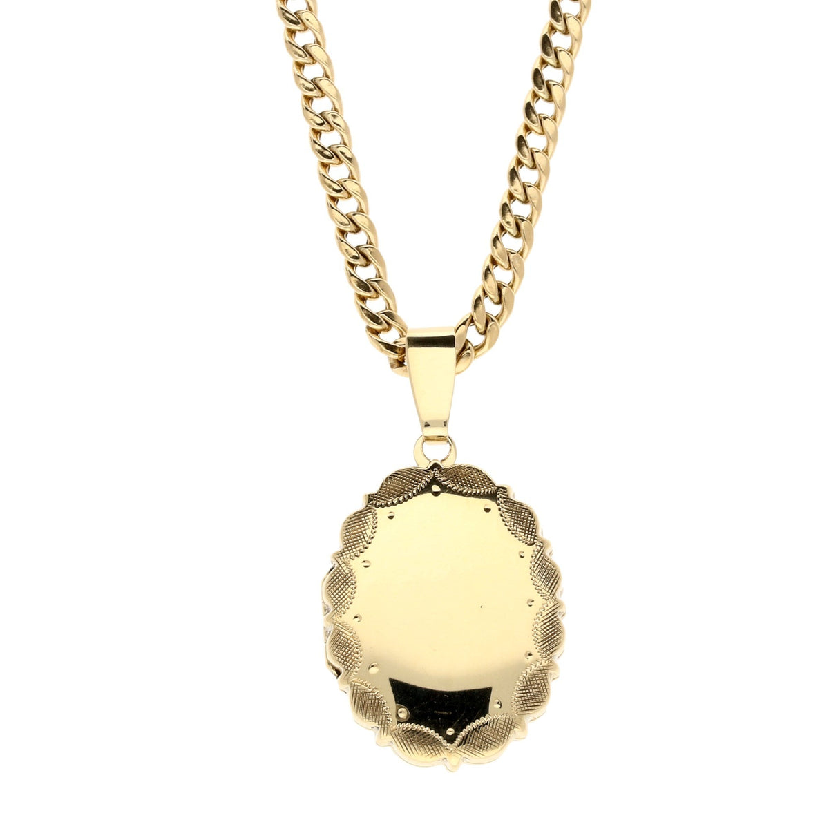 9ct Yellow Gold Locket & Chain - 10.50g