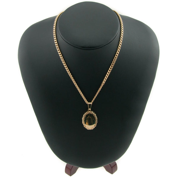 9ct Yellow Gold Locket & Chain - 10.50g