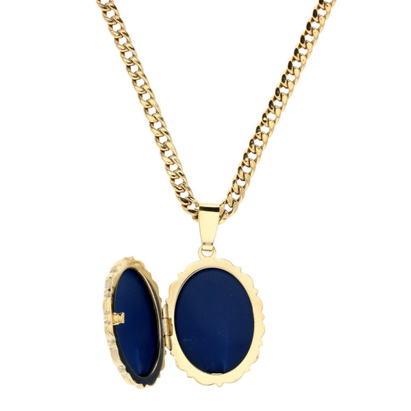 9ct Yellow Gold Locket & Chain - 10.50g