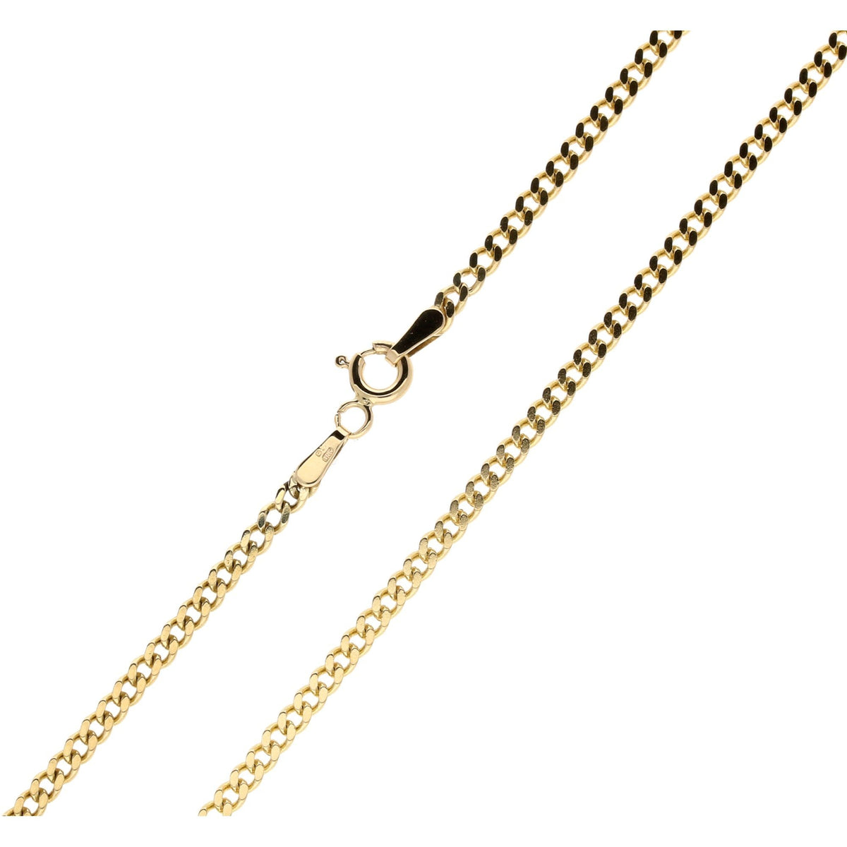 Ladies 20" 9ct Yellow Gold Curb Chain - 6.80g