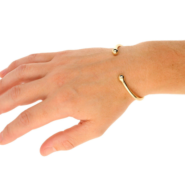 9ct Yellow Gold Gents Torque Bangle - 25.30g