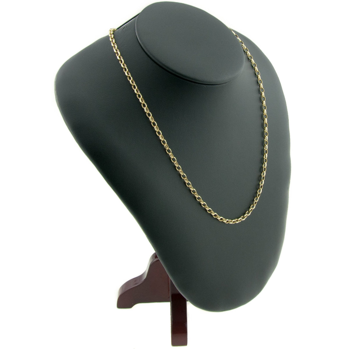 Ladies 22” 9ct Yellow Gold Diamond Cut Belcher Chain - 10.90g