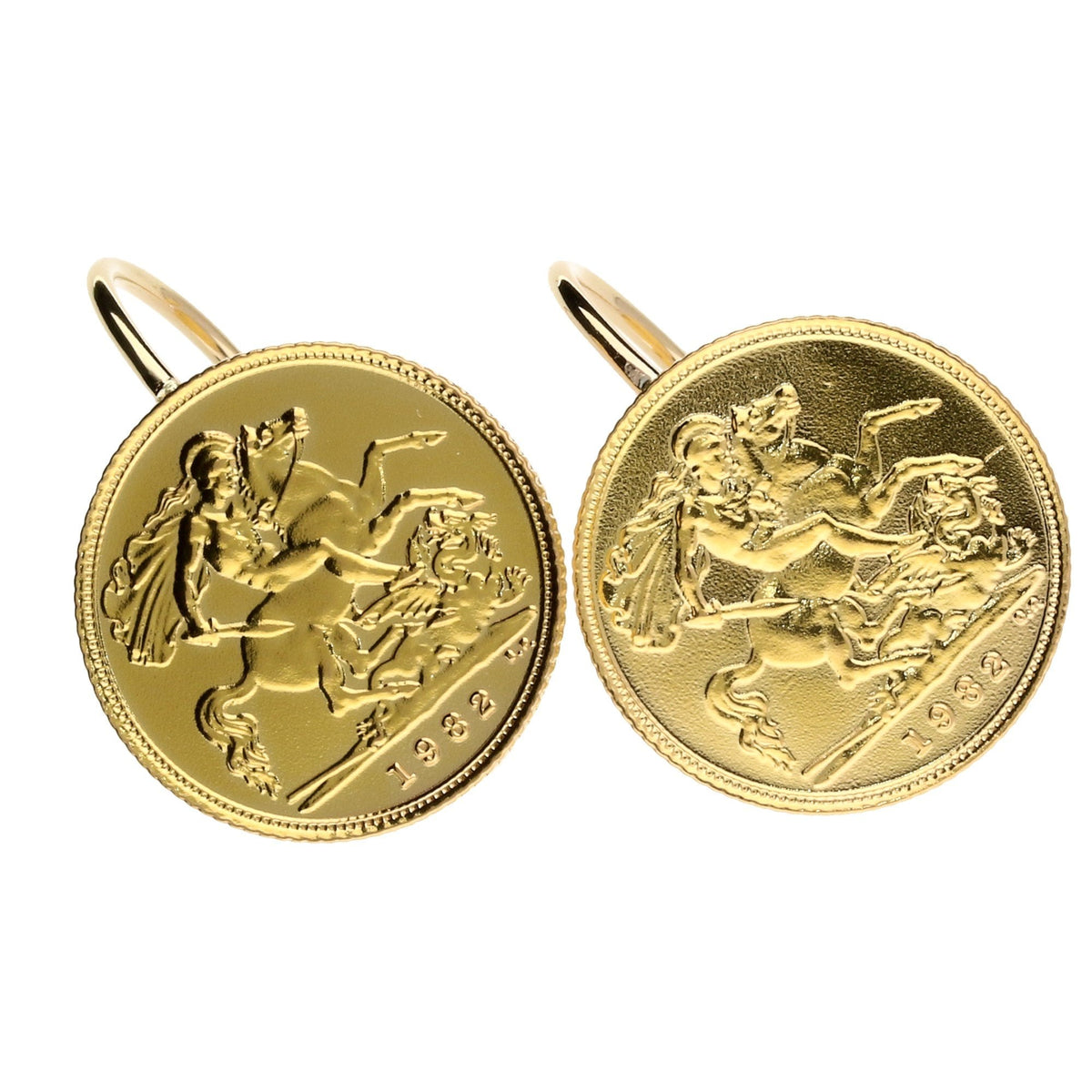 1982 Half-Sovereign Earrings - 9.30g