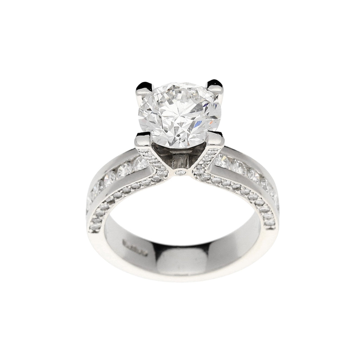 Platinum Diamond Engagement Ring - 3.24ct