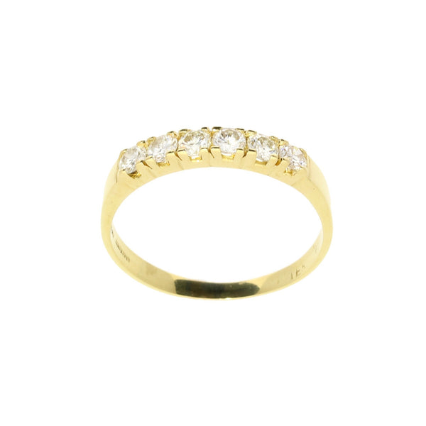 18ct Yellow Gold Diamond Half Eternity Ring - 0.50ct