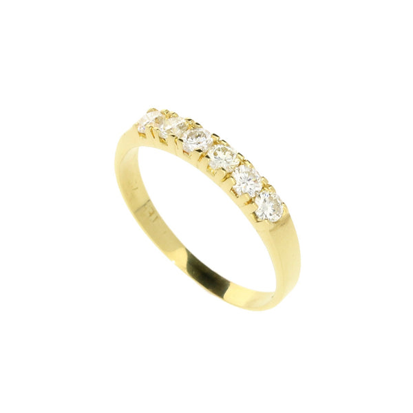 18ct Yellow Gold Diamond Half Eternity Ring - 0.50ct