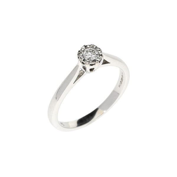 18ct White Gold 0.15ct Diamond Engagement Ring