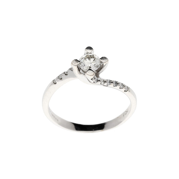 18ct White Gold 0.41ct Diamond Engagement Ring